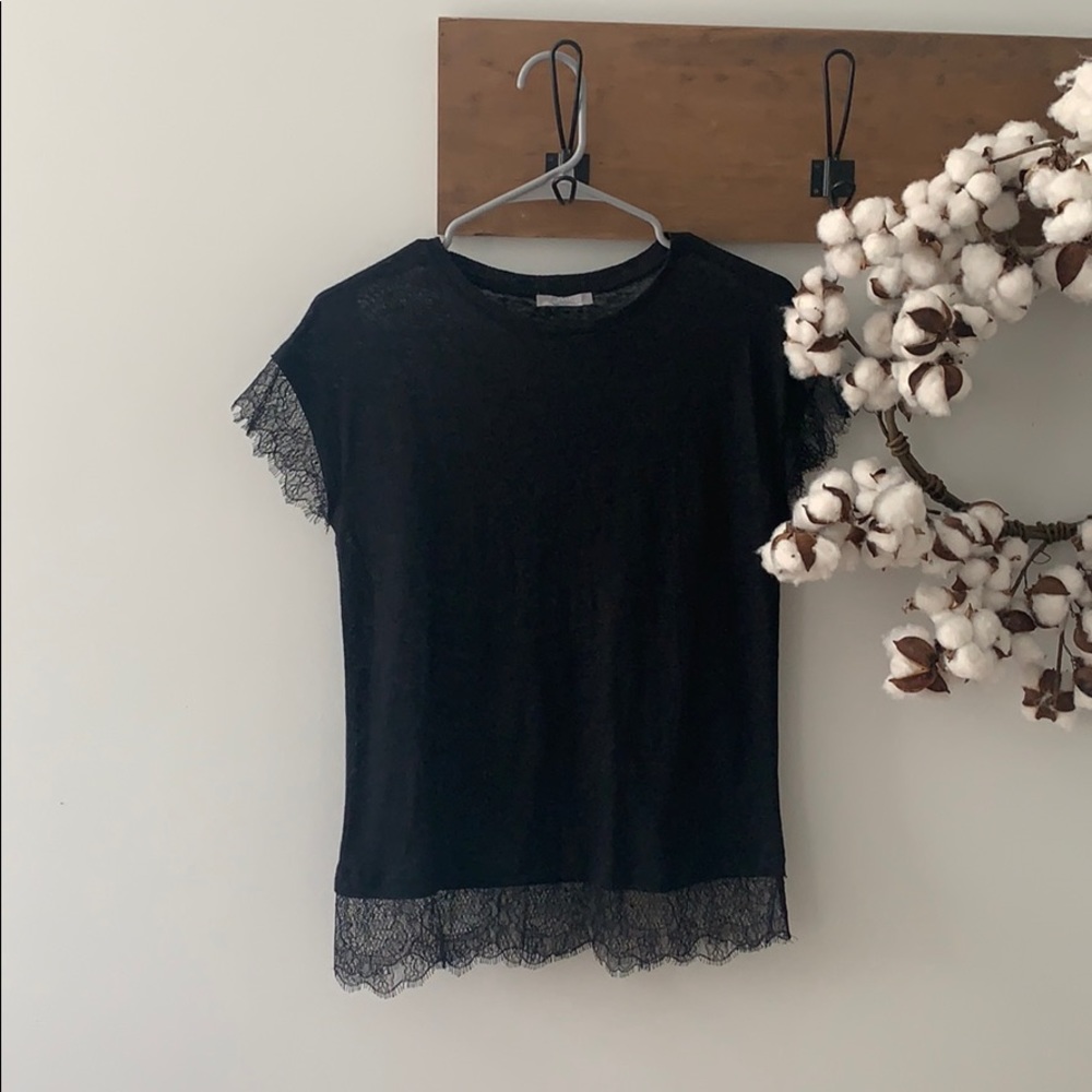 Zara black lace top